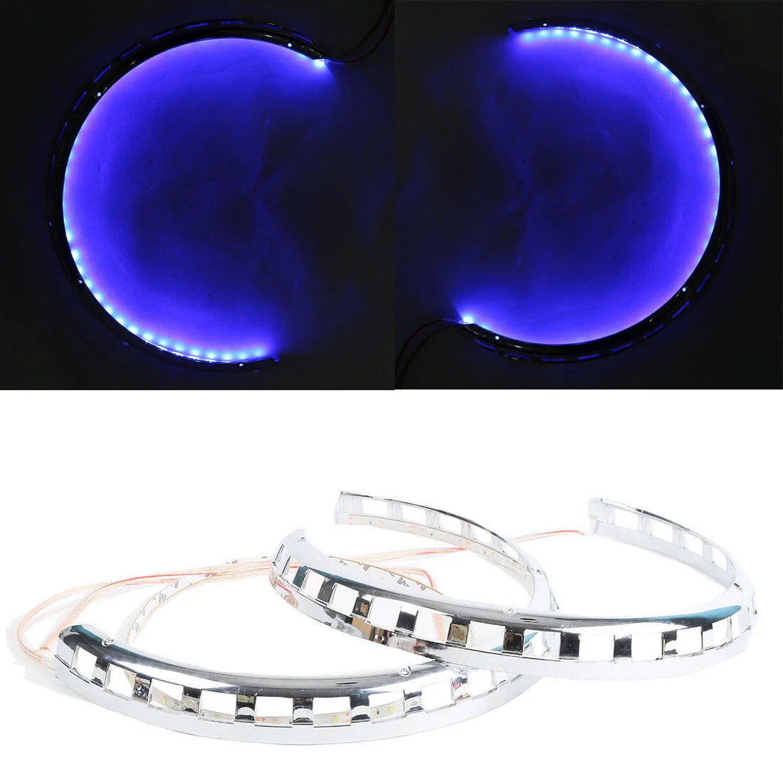 Brake Rotor Covers LED Ring Of Fire Blue Fit For Honda Goldwing 1800 2001-2017
