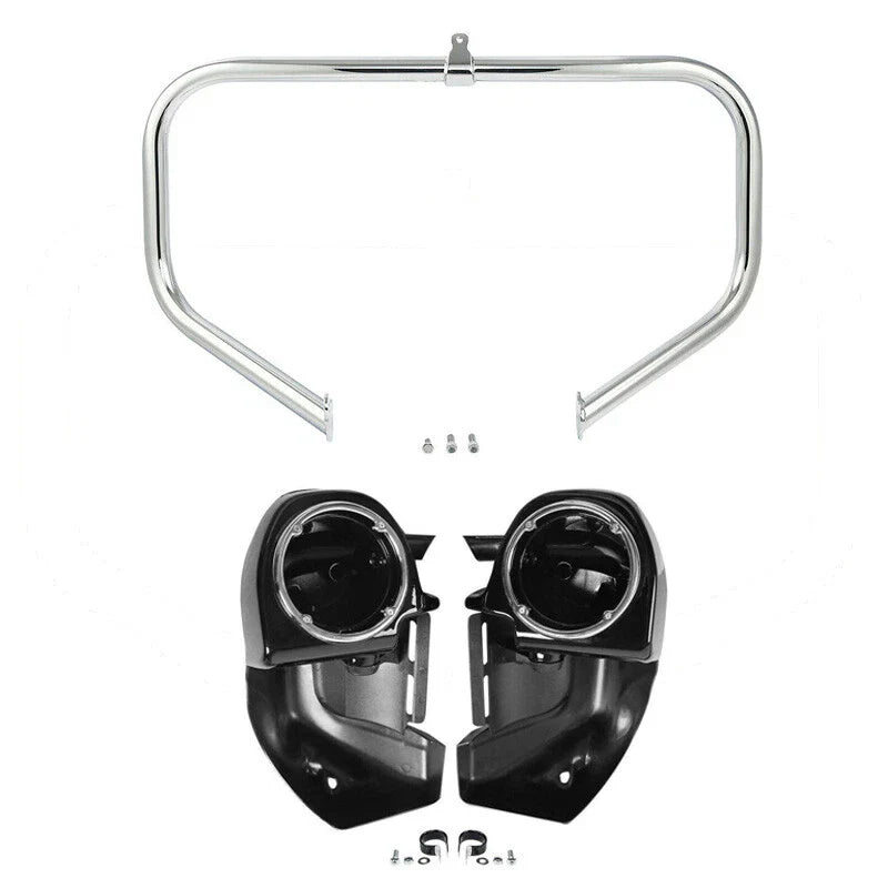 Lower Vented Fairings Speaker Pods Crash Bar Fit For Harley Electra Glide 09-13