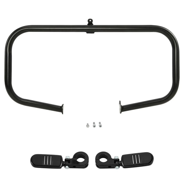 Highway Engine Guard Crash Bar Foot Pegs Fit For Harley Touring Road Glide 09-24