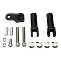 2 7/8" Black Passenger Foot Peg Supports Mount Kit Fit For Harley Softail 08-17