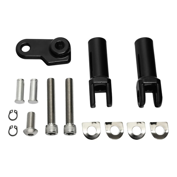 2 7/8" Black Passenger Foot Peg Supports Mount Kit Fit For Harley Softail 08-17