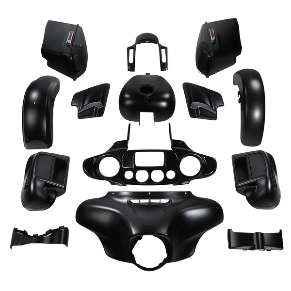 Fairing Body Set Fit For Harley Touring Cvo Street Glide 2014-2024 Black Denim