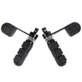 Black Foot Pegs Heel Support For Harley Sportster XL 883 1200 Softail Fxwg Fxr