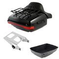 King Trunk Pad LED Light Mount Rack Fit For Harley Touring Cvo Road Glide '14-26