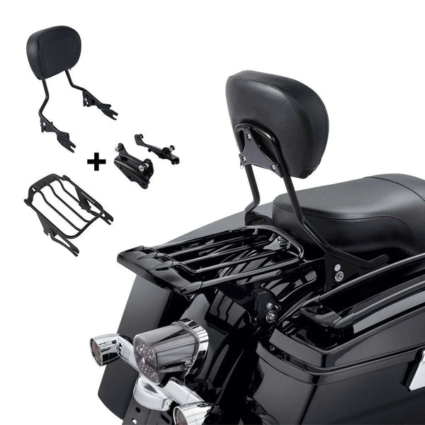 Sissy Bar Backrest Rack Docking Kit Fit For Harley Road King Glide 2009-2013