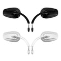 Large Rear View Mirrors Fit For Harley Heritage Softail Slim Black/Satin Chrome