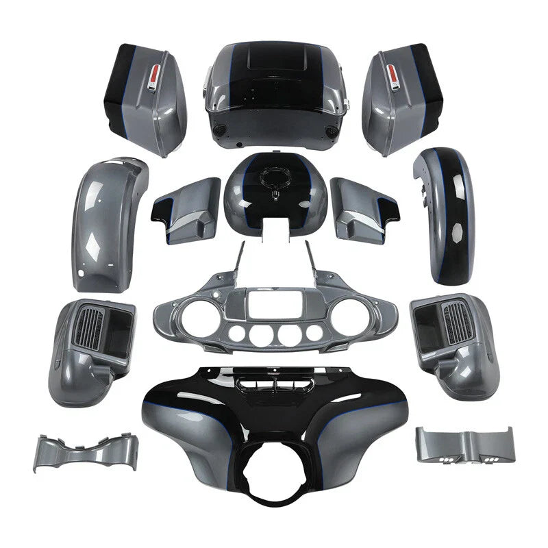 Fairings Fit For Harley Electra Glide 2014-24 Gauntlet Gray Metallic/Vivid Black