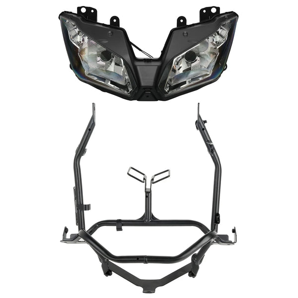 Front Headlight Assembly & Upper Stay Bracket Fit For Kawasaki Ninja 300 13-2017