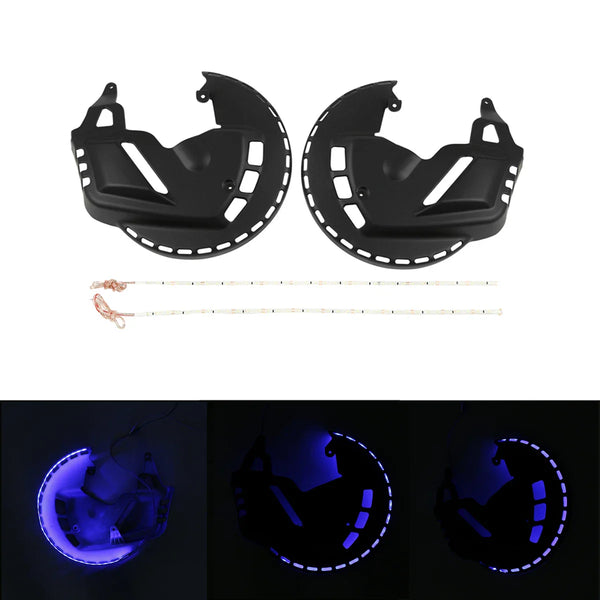 Brake Rotor Covers Blue LED Ring Fit For Honda Goldwing GL1800 GL 1800 2001-2017
