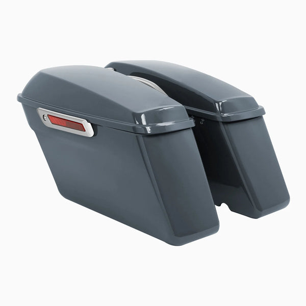 Hard Saddlebags Fit For Harley Touring Cvo Road Glide 2014-2023 18 Gunship Gray