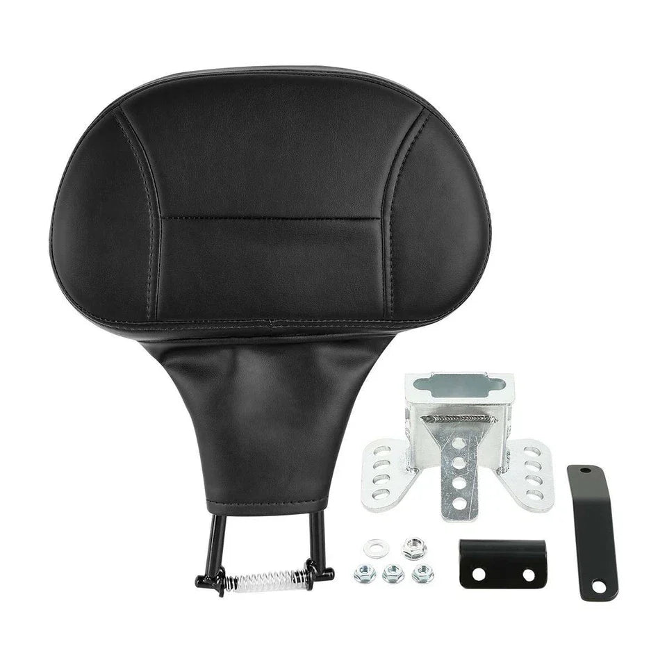 Black Driver Rider Backrest Mount Fit For Harley Cvo Street Road Glide 2023-2025