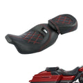 PU Driver Passenger Two Up Seat Fit For Harley Touring Road Street Glide 09-23