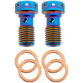 Tusk TBM1012519 Titanium Banjo Bolt Kit Burnt Blue M10x1.25